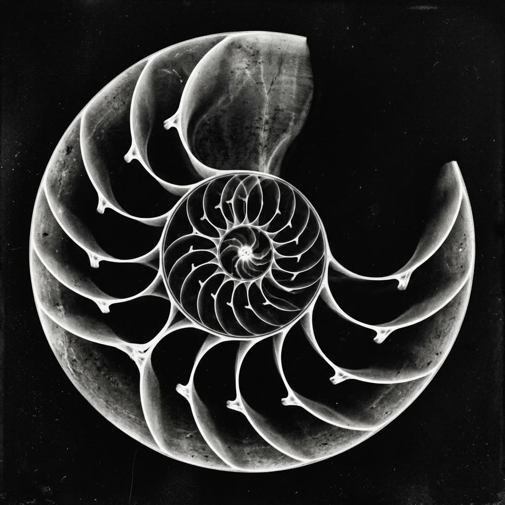 Nautilus shell spiral